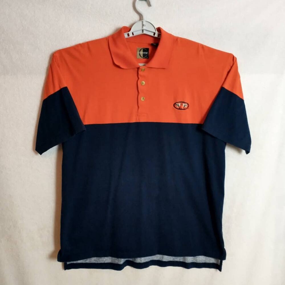 intage Chiliwear Auburn Tigers Polo Shirt Mens XL Color Block Orange Navy